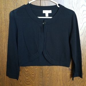 Black Dressbarn Crop Cardigan